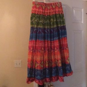 Print peasant skirt